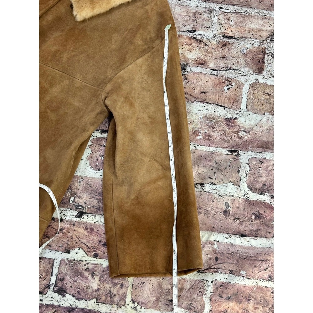 Vintage 50's 60's Suede Coat Mink Fur Collar – Film Wardrobe / Collector Piece - Picture 15 of 16